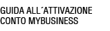 Guida all'attivazione conto MyBusiness