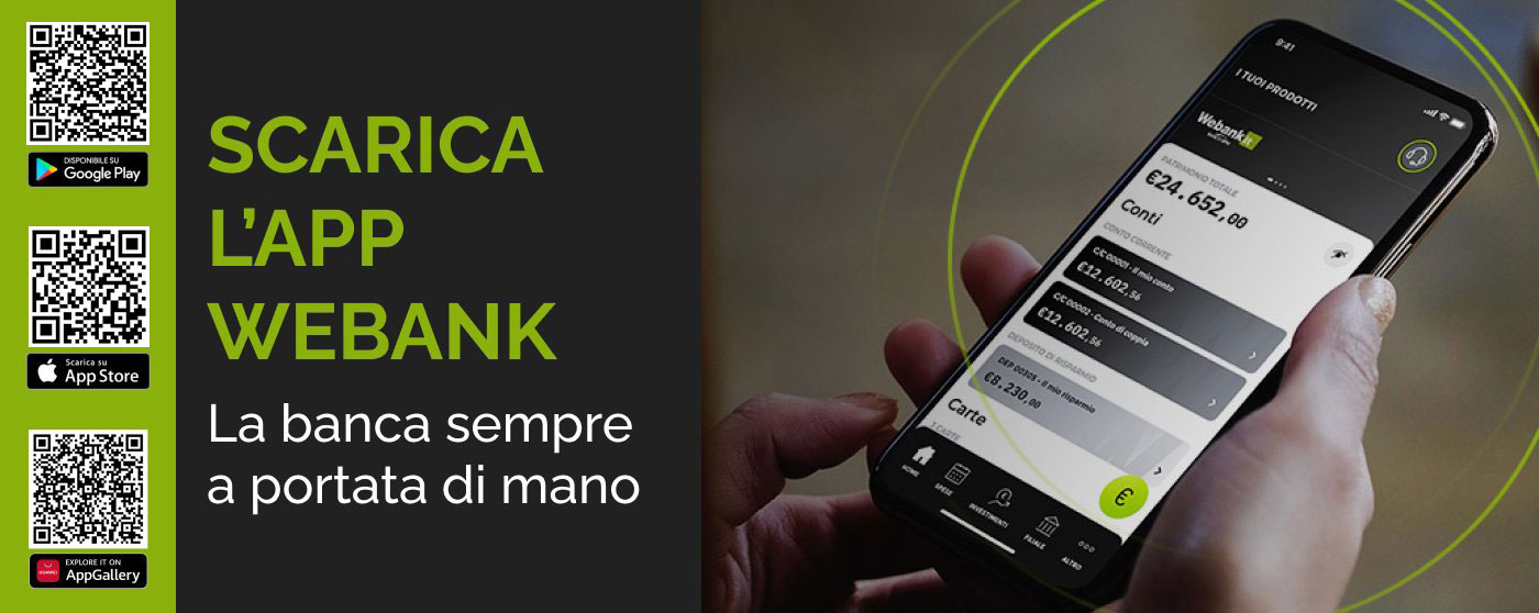 Scarica l'app Webank - La banca sempre a portata di mano