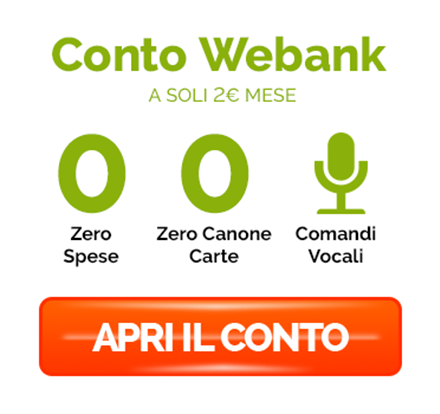 Webank: conto corrente online zero canone e zero spese Conto bancario zero spese